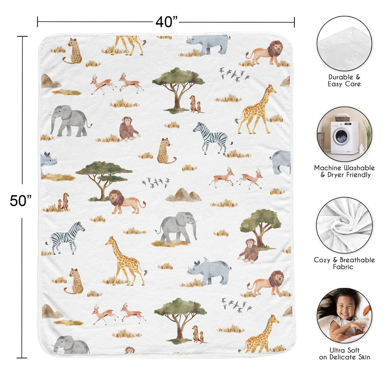 Jungle Collection Toddler Blanket Baby Swaddle