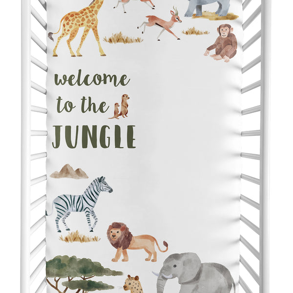 Jungle Collection Photo Op Crib Sheet alternate view