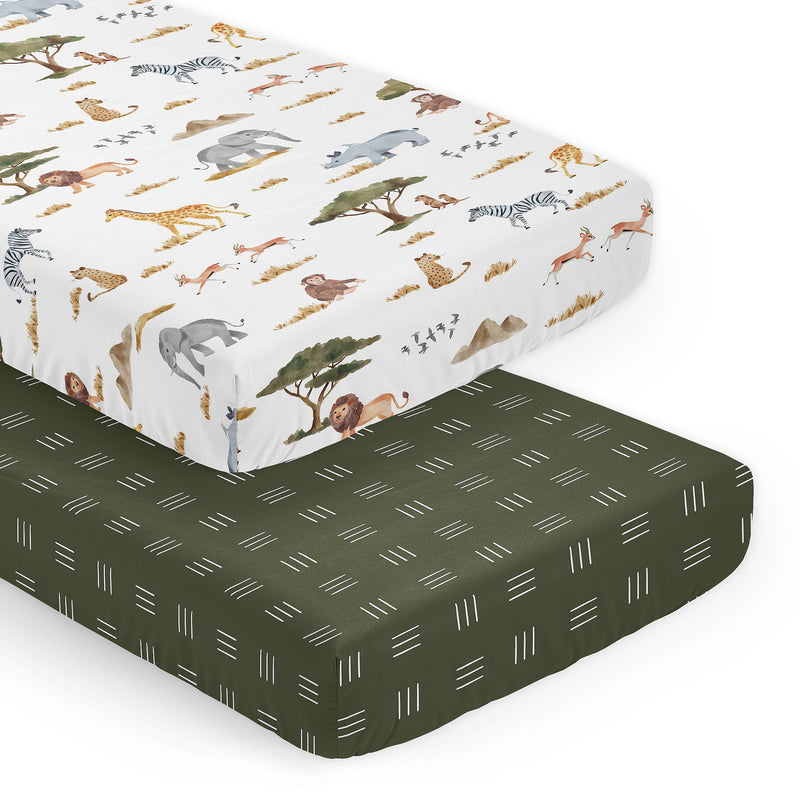 Jungle 2 Pack Crib Sheets