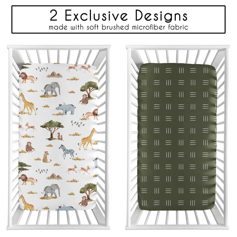 Jungle 2 Pack Crib Sheets