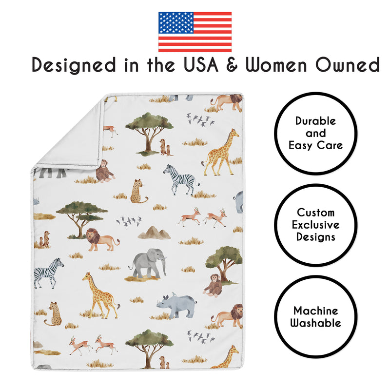 Jungle Collection 4 Piece Crib Bedding