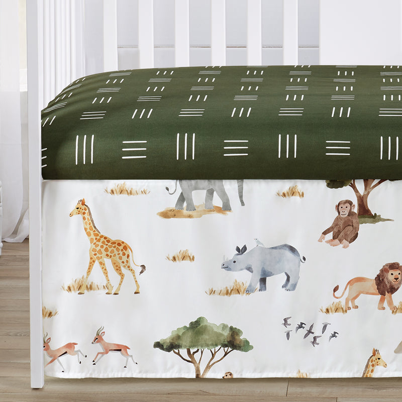 Jungle Collection Sweet Jojo Designs 6 Piece Crib Bedding + BreathableBaby Breathable Mesh Liner
