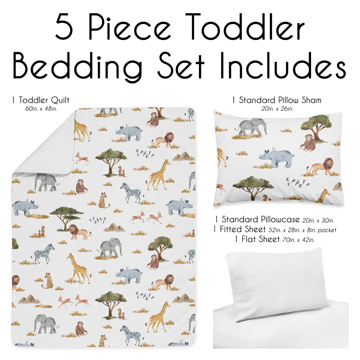 Jungle Collection Toddler Bedding