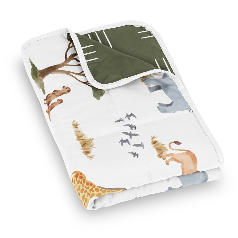 Jungle Collection Toddler 5lbs Weighted Blanket for Kids