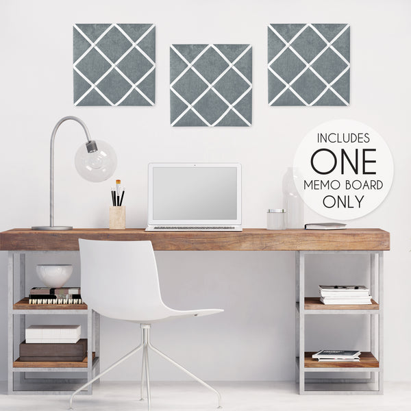 Lace Grey Collection Fabric Memo Board alternate view