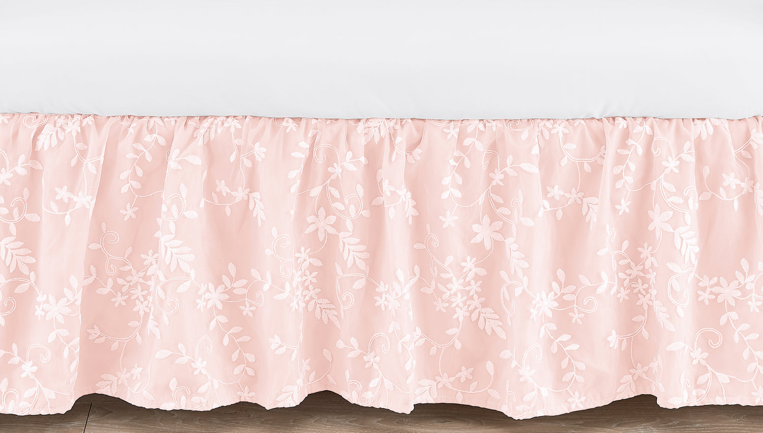 Lace Pink Collection Crib Bed Skirt