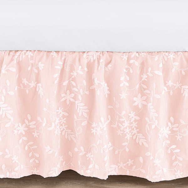 Lace Pink Collection Crib Bed Skirt