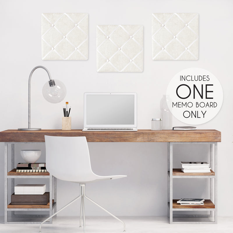 Lace White Collection Fabric Memo Board