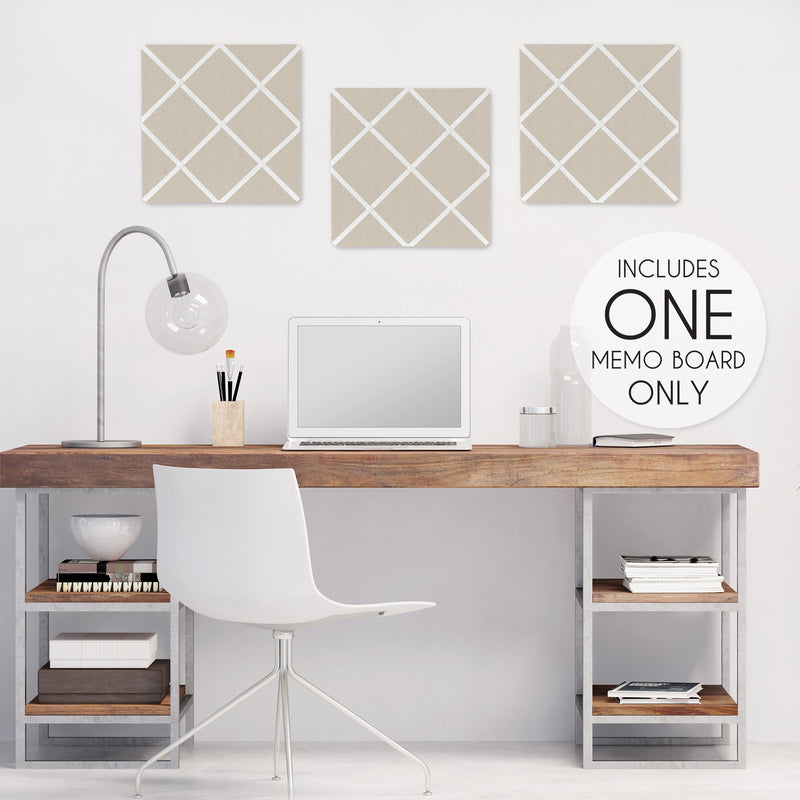 Botanical Leaf Linen Collection Fabric Memo Board