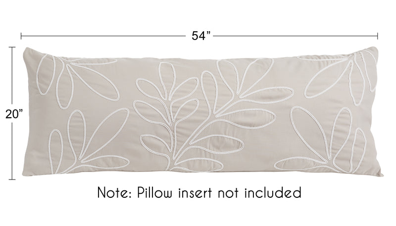 Botanical Leaf Linen Collection Full Length Body Pillow Cover