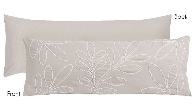 Botanical Leaf Linen Collection Full Length Body Pillow Cover