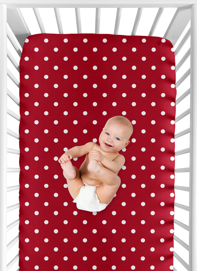 Little Ladybug Crib Sheet - Polka Dot Print