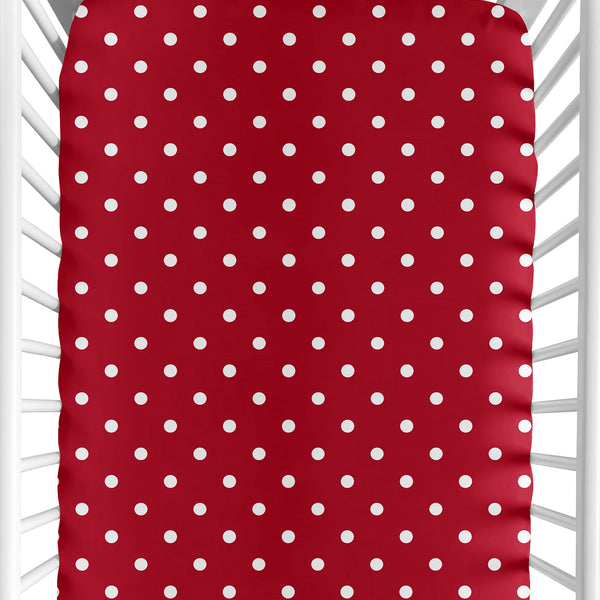 Little Ladybug Crib Sheet - Polka Dot Print