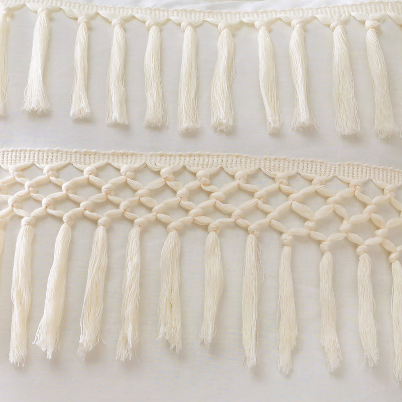 Boho Fringe Collection Tufted Tassel Full Length Body Pillow Cover