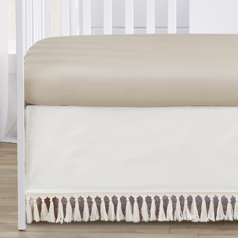 Watercolor Magnolia Sage Green and Ivory Collection 4 Piece Crib Bedding