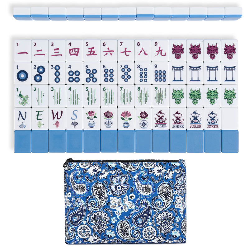 Blue Monkey Collection Melamine American Mahjong Tile Set (160pc) 1.18    In.