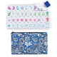 American Mahjong Tile Set (160pc) 1.26in. Layered Acrylic with Paisley Travel Bag - Luxury Blue