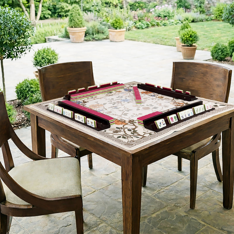 American Mahjong Tile Set (160pc) 1.26in. Layered Acrylic with Paisley Travel Bag - Luxury Pink