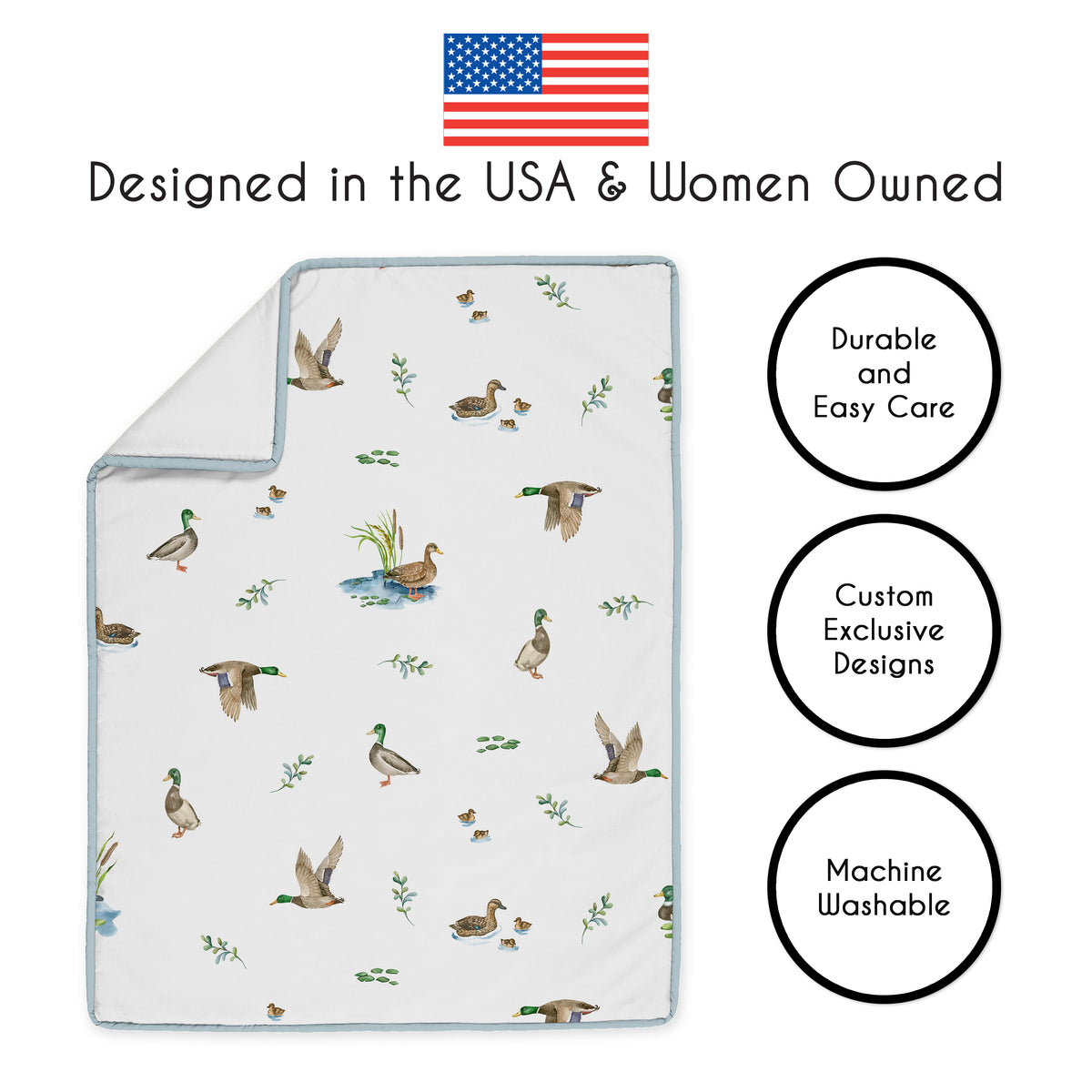 Mallard Duck Collection 3 Piece Crib Bedding