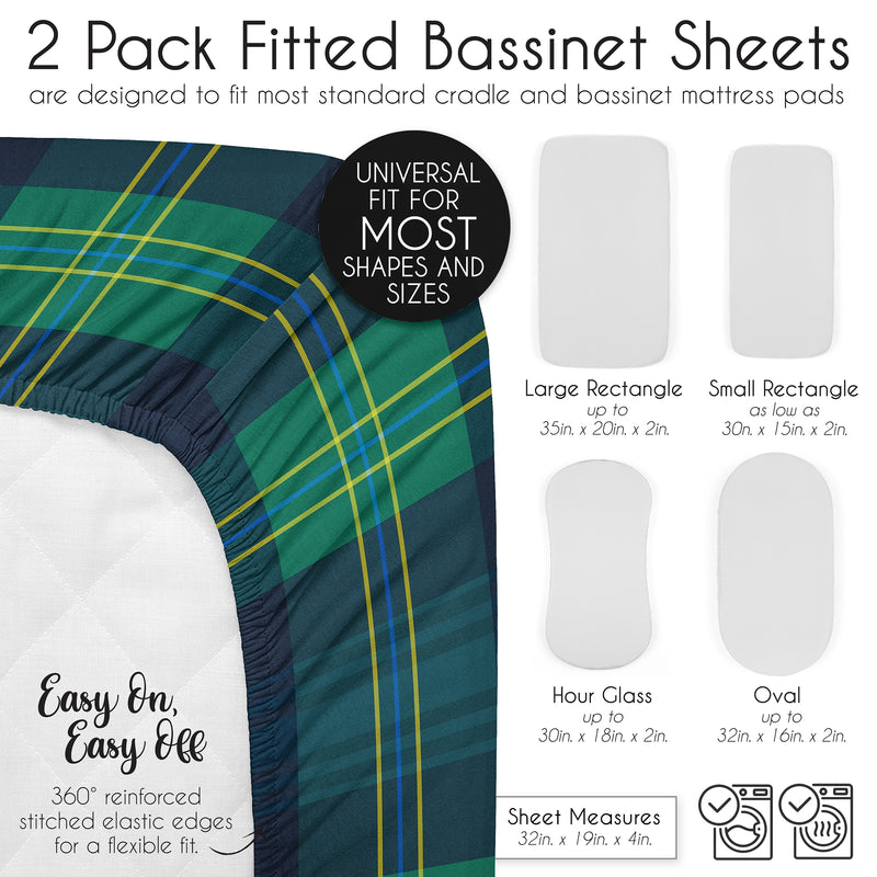 Mallard Duck Collection 2 Pack Baby Bassinet Fitted Sheets
