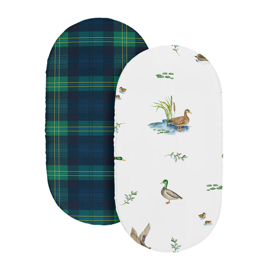 Mallard Duck Collection 2 Pack Baby Bassinet Fitted Sheets