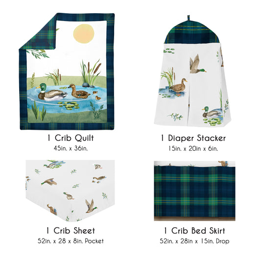 Mallard Duck Collection 4 Piece Crib Bedding
