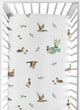 Watercolor Mallard Ducks Collection Crib Sheet