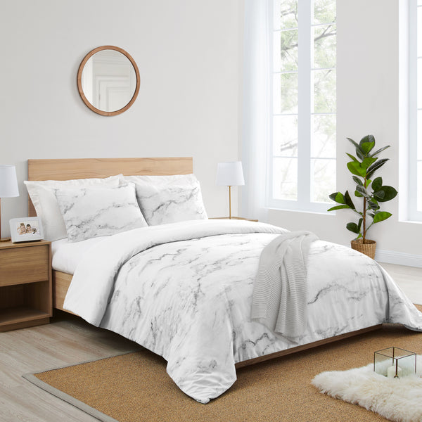 Marble Black and White Full/Queen Bedding Collection alternate view
