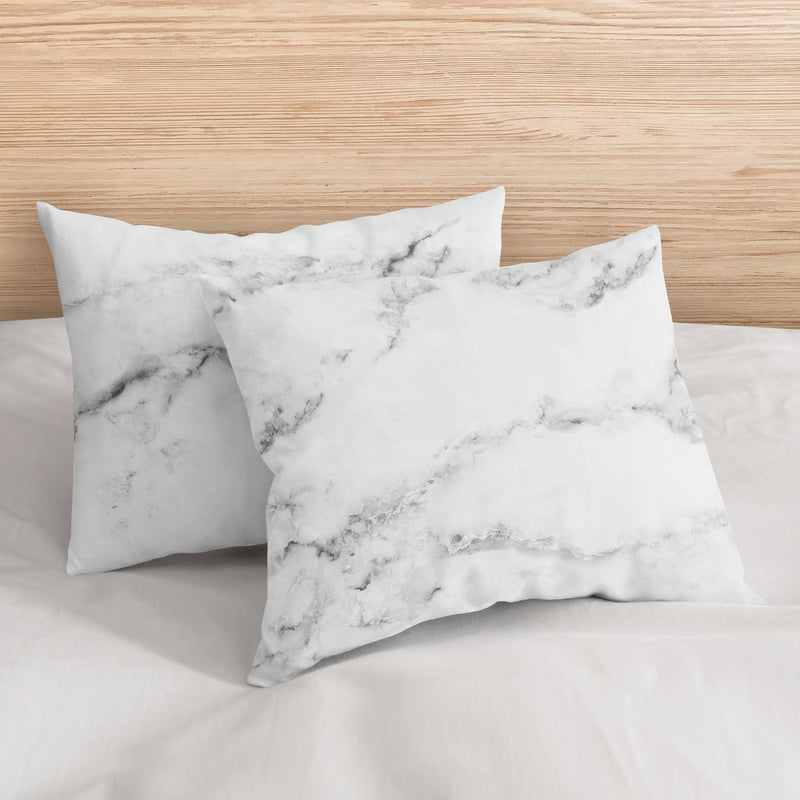 Marble Black and White Full/Queen Bedding Collection