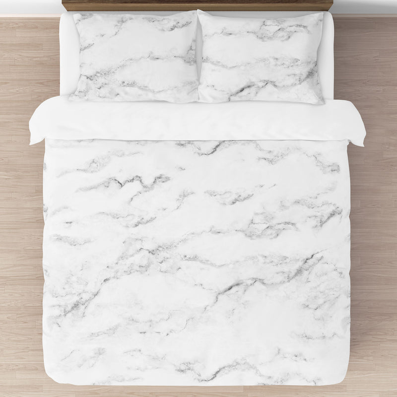 Marble Black and White Full/Queen Bedding Collection