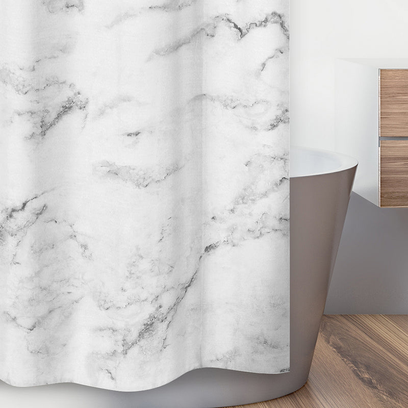 Marble Black and White Collection Shower Curtain