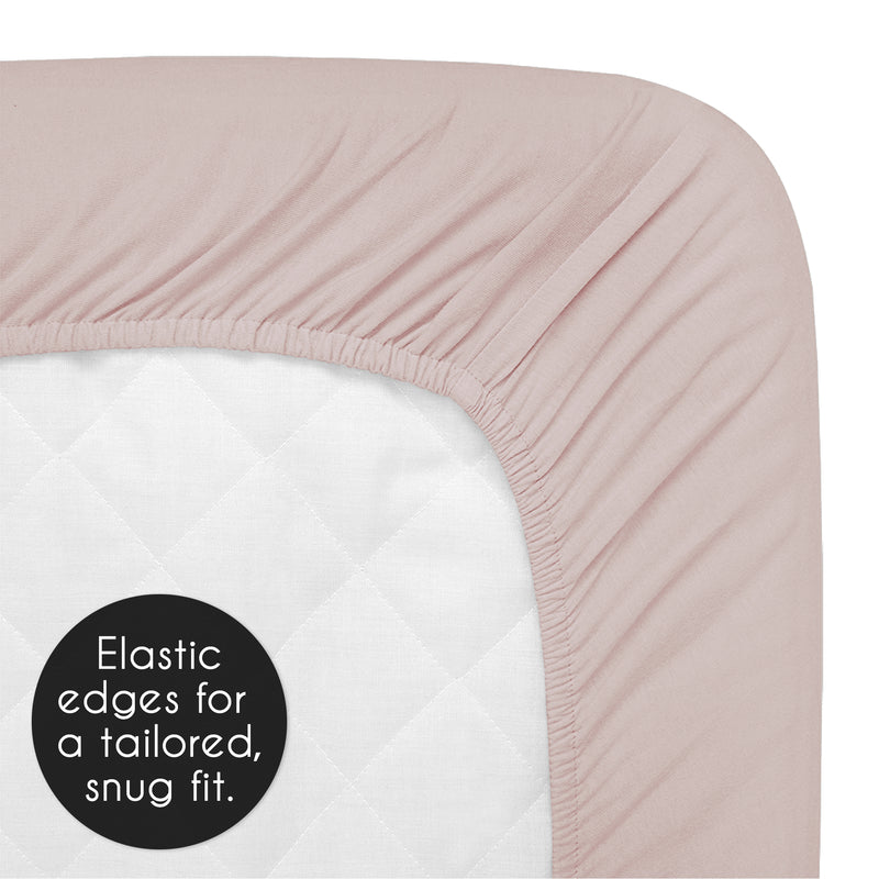 Boho Hatch Mauve and White Crib Sheet