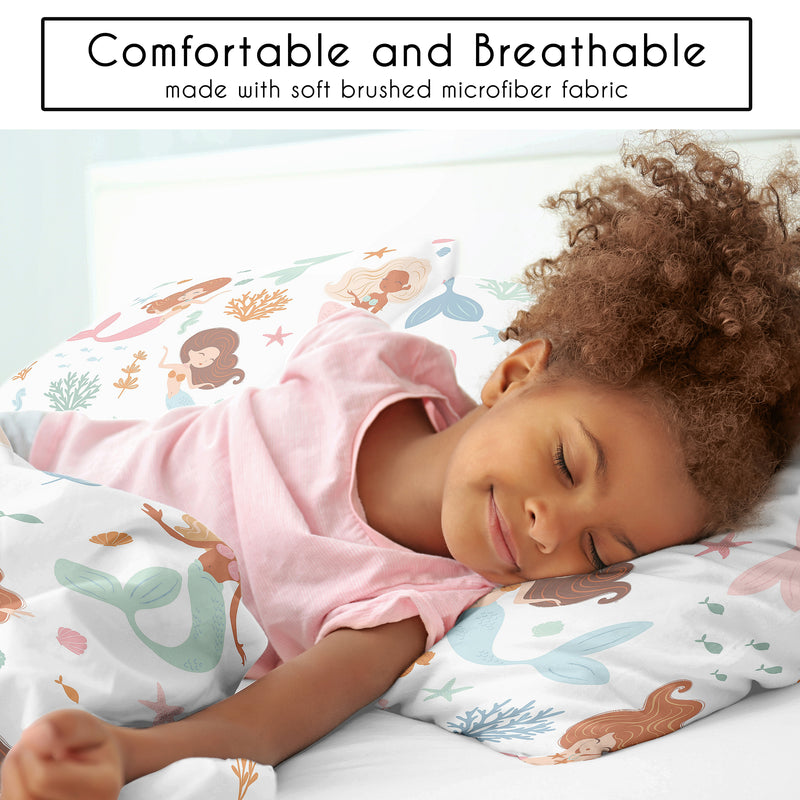 Pink and Blue Mermaids Collection Twin Bedding