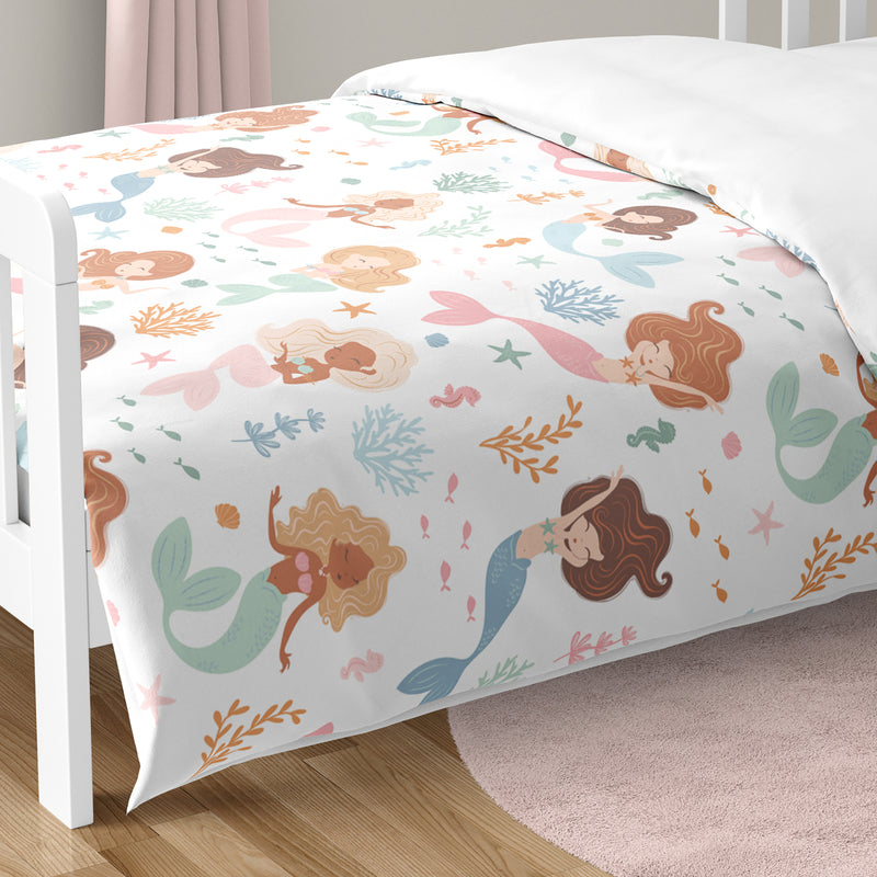 Pink and Blue Mermaids Collection Toddler Bedding