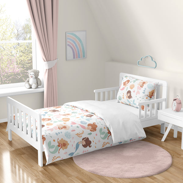 Pink and Blue Mermaids Collection Toddler Bedding