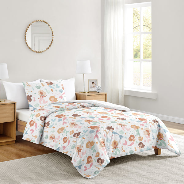 Pink and Blue Mermaids Collection Twin Bedding