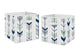 Mod Arrow Grey, Navy and Mint Collection Foldable Fabric Storage Bins - Set of 2