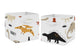 Mod Dinosaur Black and Orange Collection Foldable Fabric Storage Bins