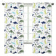 Mod Dinosaur Blue And Green Collection Window Panels - Set of 2