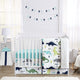Mod Dinosaur Blue And Green 4 Piece Bumperless Crib Bedding Collection