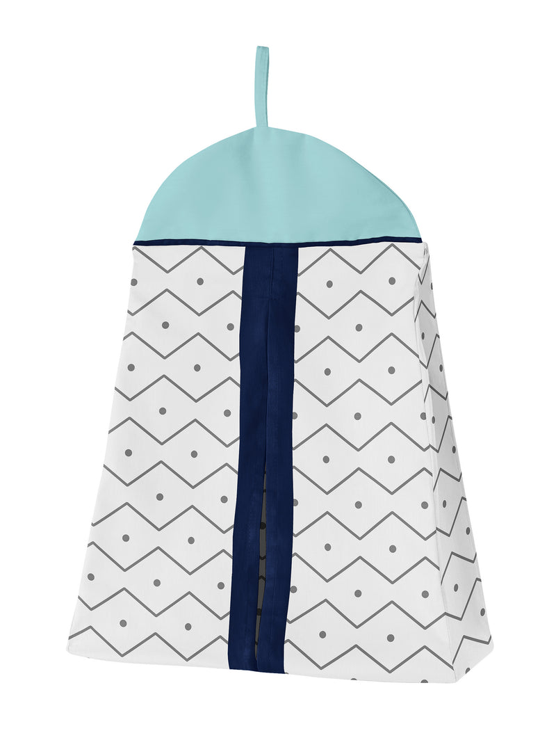 Mod Dinosaur Blue And Green 4 Piece Bumperless Crib Bedding Collection