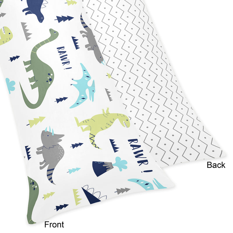 Mod Dinosaur Blue and Green Collection Full Length Body Pillow Cover
