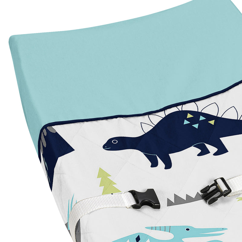 Mod Dinosaur Blue and Green Collection Changing Pad Cover