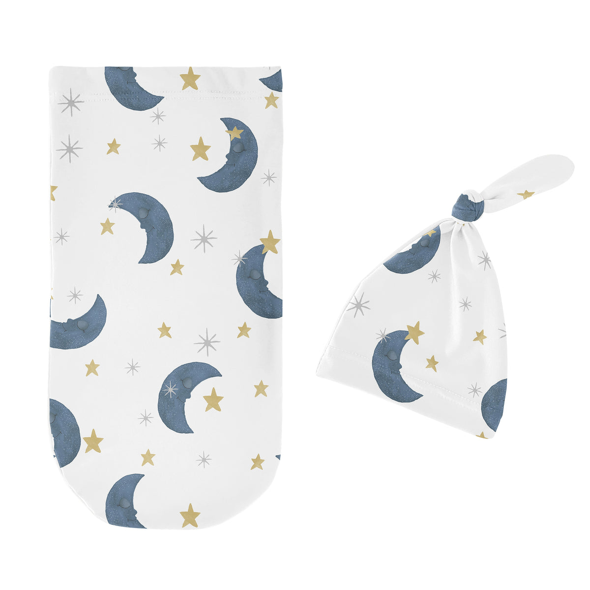 Moon Bear Collection Baby Cocoon and Beanie Hat - 2 Piece Set