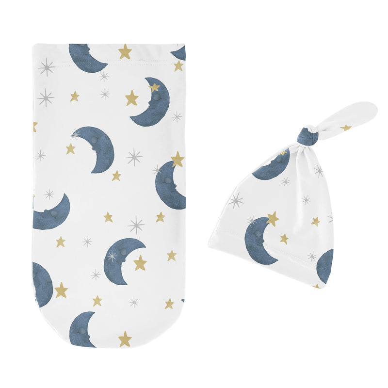Moon Bear Collection Baby Cocoon and Beanie Hat - 2 Piece Set