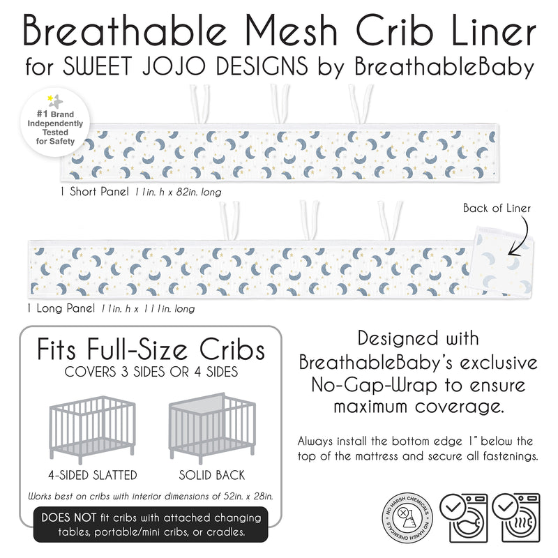 Moon Bear Collection Sweet Jojo Designs + BreathableBaby Breathable Mesh Crib Liner