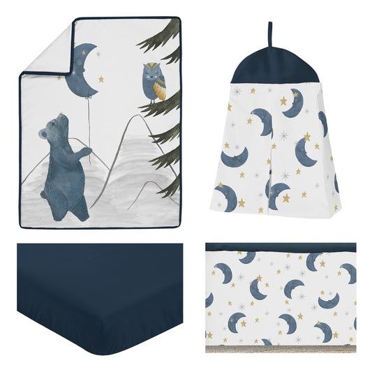 Moon Bear Collection 4 Piece Crib Bedding