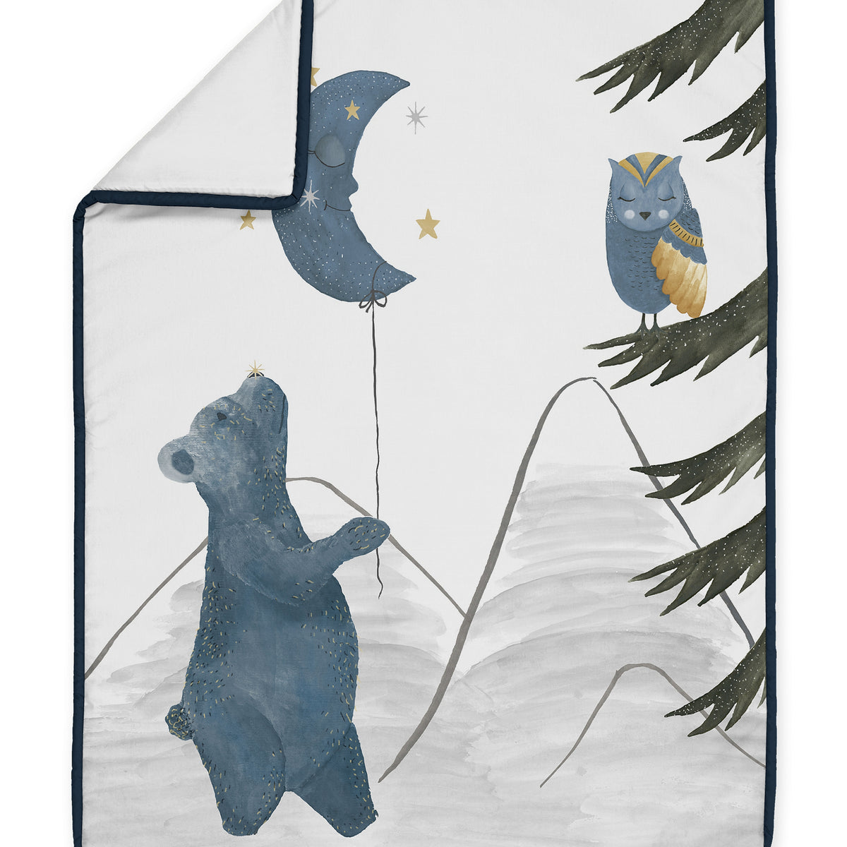 Moon Bear Collection Sweet Jojo Designs 6 Piece Crib Bedding + BreathableBaby Breathable Mesh Liner
