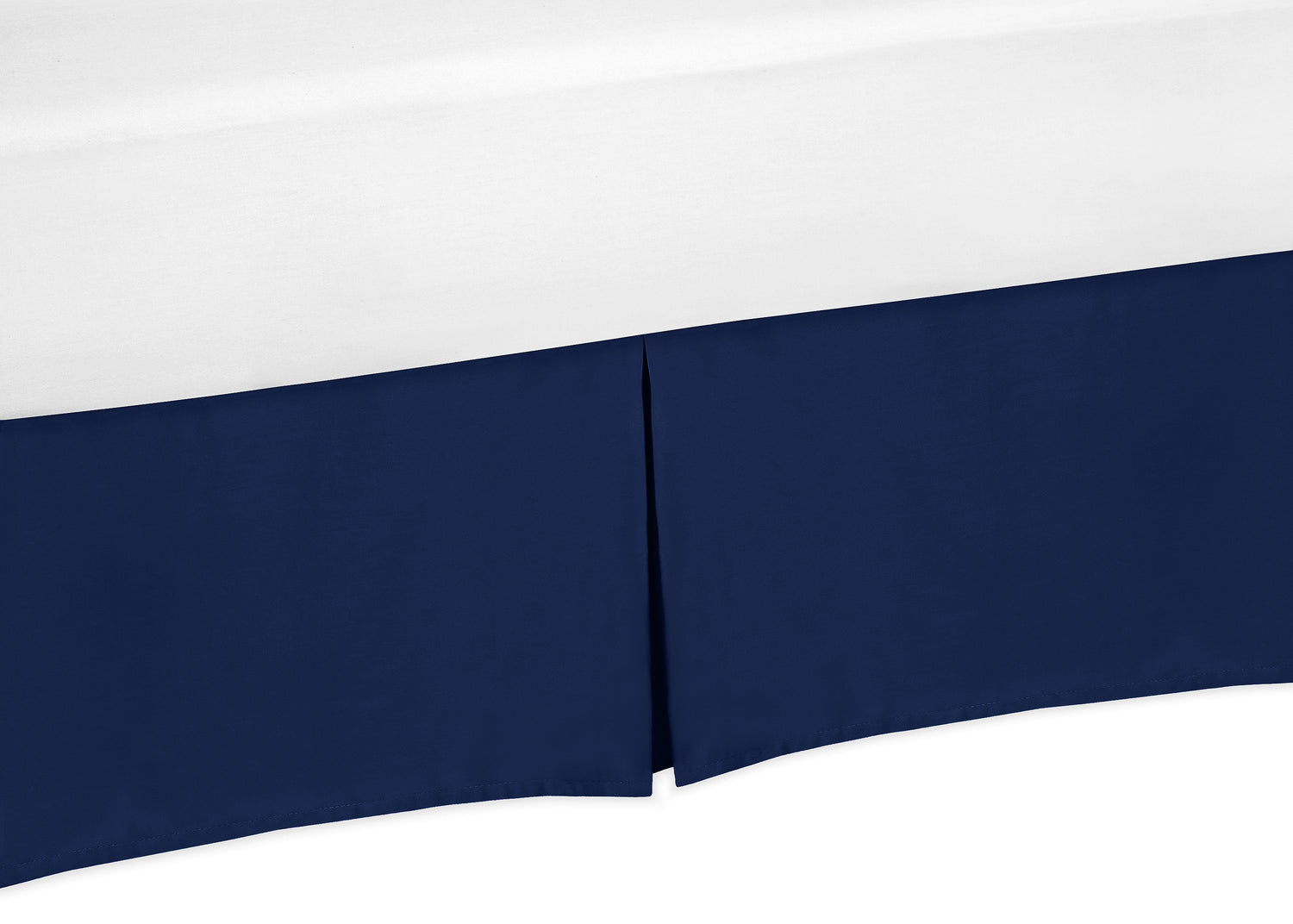 Solid Navy Blue Crib Bed Skirt