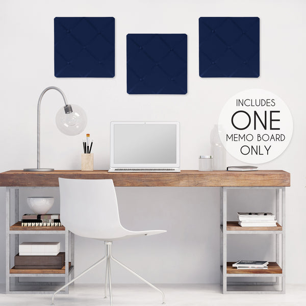 Stripe Navy and Lime Collection Fabric Memo Board alternate view
